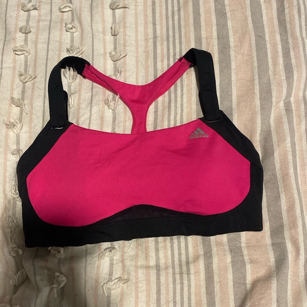 Size Small Adidas Black and Pink Sports Bra